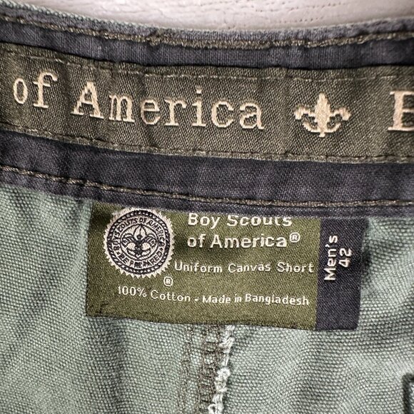Boy Scouts of America Uniform Canvas Shorts Cargo Green Size Adult 42 Green - Picture 7 of 11